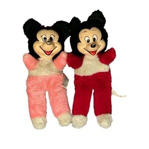 Vintage Mickey and Minnie Mouse 1970’s Plush